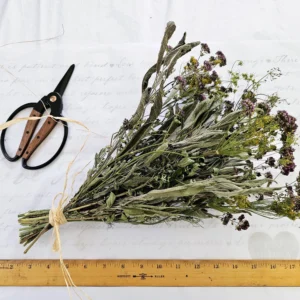 dried herbal hand tied bouquet