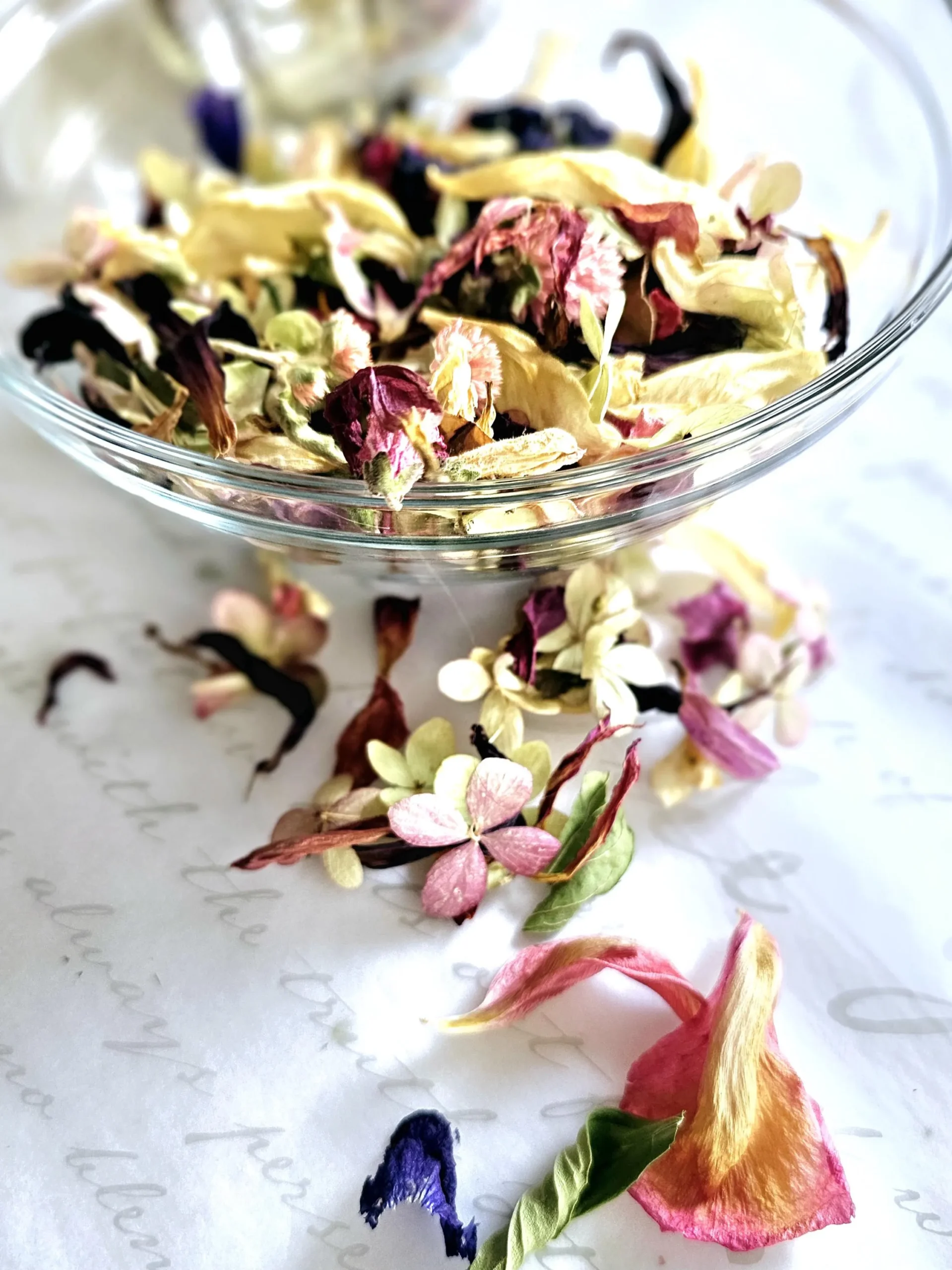 real dried mix flower petals